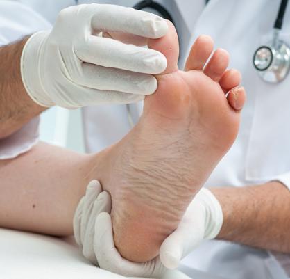 Expert doing checkup before nail surgery in Strathmore
